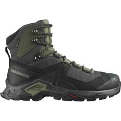 Buty trekkingowe męskie Quest Element GTX. Czarne buty trekkingowe Salomon, bez wzorów, z gore-texu, bez zapięcia. Za 849.99 zł.