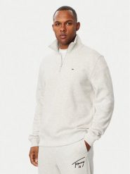 Tommy Jeans Bluza DM0DM20339 Szary jasny Regular Fit. Szare bluzy Tommy Jeans, m, bez wzorów, z bawełny, bez kaptura. Za 369.99 zł.