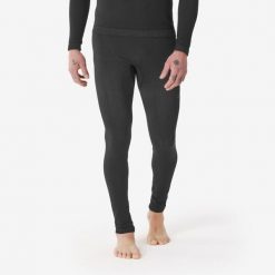 Legginsy termoaktywne narciarskie męskie Quechua BL 500 seamless. Czarne bielizna termoaktywna WED'ZE, na zimę, m, bez wzorów, z elastanu, bez ramiączek, narciarskie. Za 69.99 zł.