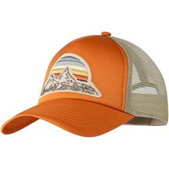 Czapka z daszkiem BUFF TRUCKER CAP BOUGI GINGER. Brązowe czapki z daszkiem Buff, bez wzorów. Za 91.99 zł.
