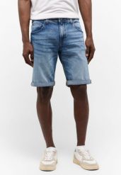 MĘSKIE SZORTY MUSTANG Chicago Shorts Z Denim Blue 1015690 5000 202. Niebieskie szorty Mustang, m, bez wzorów, z denimu. Za 149.99 zł.