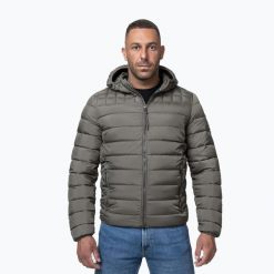 Kurtka zimowa męska Pitbull Foothill Hooded Padded. Szare kurtki PITBULL, na zimę, m, bez wzorów, z materiału, bez kaptura. Za 309.99 zł.