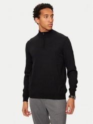 Boss Sweter Ebenji 50528300 Czarny Regular Fit. Czarne swetry rozpinane Boss, m, bez wzorów, z wełny, bez kołnierzyka, bez ramiączek. Za 489.99 zł.
