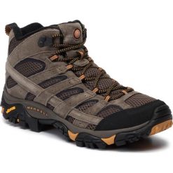Trekkingi MERRELL - Moab 2 Vent Mid J06045 Walnut. Szare trekkingi Merrell, bez wzorów, z materiału, bez zapięcia. W wyprzedaży za 229.00 zł.