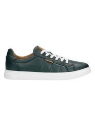 Wojas Skórzane sneakersy w kolorze zielonym rozmiar: 43. Zielone buty sportowe casual Wojas, bez wzorów, bez zapięcia. Za 350.56 zł.