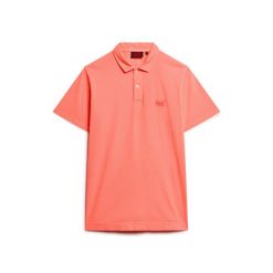 Koszulka polo z dżerseju Superdry Essential Logo. Czerwone koszulki polo Superdry, m, bez wzorów, z dżerseju, bez kołnierzyka, bez ramiączek. W wyprzedaży za 190.35 zł.
