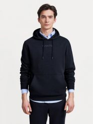 Bugatti Bluza 8950 65070B Granatowy Regular Fit. Niebieskie bluzy Bugatti, m, bez wzorów, z bawełny, bez kaptura. Za 149.99 zł.