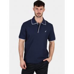 Koszulka polo męska Nautica Drazen. Niebieskie koszulki polo Nautica, m, bez wzorów, bez kołnierzyka, bez ramiączek. Za 349.00 zł.