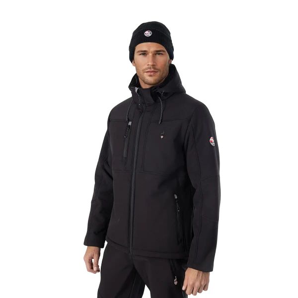 Kurtka turystyczna męska NEMEV SOFTSHELL Sherpa wodoodporna. Czarne kurtki Aulp, na zimę, l, bez wzorów, z elastanu, bez kaptura. Za 659.99 zł.