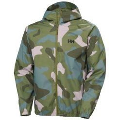 Kurtka wodoodporna Helly Hansen Core Graphic. Szare kurtki przeciwdeszczowe Helly Hansen, m, bez wzorów, bez kaptura. W wyprzedaży za 580.00 zł.
