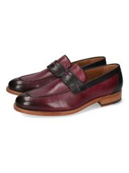 MELVIN & HAMILTON Skórzane mokasyny "Ted 1" w kolorze czerwonym rozmiar: 43. Czerwone botki sznurowane Melvin & Hamilton, bez wzorów, bez obcasa, bez zapięcia. Za 491.99 zł.