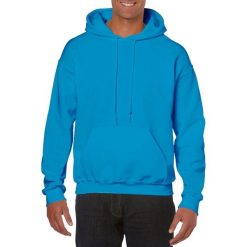 Bluza Z Kapturem Dla Dorosłych Unisex Heavy Blend. Niebieskie bluzy GILDAN, m, bez wzorów, z kapturem. Za 74.99 zł.