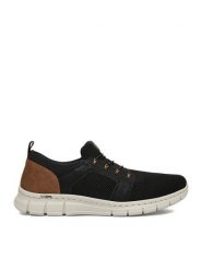 Rieker Sneakersy B7796-00 Czarny. Czarne buty sportowe casual Rieker, bez wzorów, z materiału, bez zapięcia. Za 369.99 zł.