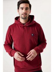 Garcia Bluza w kolorze czerwonym rozmiar: L. Czerwone bluzy Garcia, l, z aplikacjami, z bawełny, z kapturem. Za 119.40 zł.