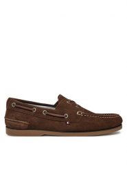 Tommy Hilfiger Półbuty Th Boat Shoe Core Suede FM0FM05387 Brązowy. Brązowe eleganckie półbuty Tommy Hilfiger, bez wzorów, ze skóry, bez obcasa, bez zapięcia. Za 339.99 zł.
