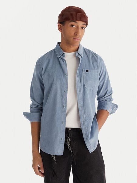 Quiksilver Koszula Smoke Trail EQYWT04652 Niebieski Regular Fit. Niebieskie koszule Quiksilver, m, bez wzorów, z bawełny, bez kołnierzyka, bez ramiączek. Za 229.99 zł.