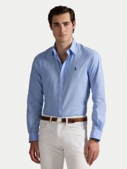 Polo Ralph Lauren Koszula 710929348009 Błękitny Slim Fit. Niebieskie koszule Polo Ralph Lauren, m, bez wzorów, z bawełny, bez kołnierzyka, bez ramiączek. Za 619.99 zł.