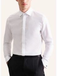 Seidensticker Koszula - Slim fit - w kolorze białym rozmiar: 45. Białe koszule Seidensticker, bez wzorów, z bawełny, bez kołnierzyka, bez ramiączek. Za 127.65 zł.
