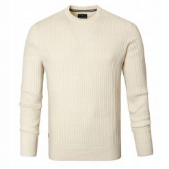 Lekki (Przejściowy) Sweter Męski z Bawełnianej Dzianiny - Pako Jeans - Ecru. Swetry rozpinane Pako Jeans, l, bez wzorów, z bawełny, bez kołnierzyka, bez ramiączek. Za 179.00 zł.