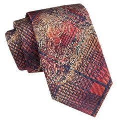 Modny Krawat Męski - Alties - Kolorowy z Mixem Wzorów. Krawaty i muchy Alties, bez wzorów, z tkaniny. Za 49.00 zł.