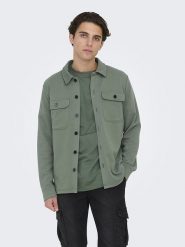 ONLY & SONS Koszula w kolorze khaki rozmiar: XL. Szare koszule Only & Sons, xl, bez wzorów, bez kołnierzyka, bez ramiączek. Za 92.86 zł.
