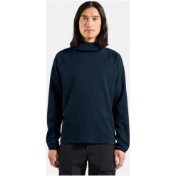 Bluza z kapturem Odlo Mid layer hoody CUBIC. Niebieskie bluzy z kapturem ODLO, m, bez wzorów, z kapturem. Za 319.99 zł.