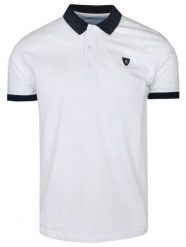 Męska Koszulka Polo - Bartex - Biała. Białe koszulki polo Bartex, l, bez wzorów, z bawełny, bez kołnierzyka, bez ramiączek. Za 159.00 zł.
