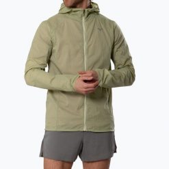 Kurtka do biegania męska Mizuno Tech Light Hooded. Zielone kurtki Mizuno, m, bez wzorów, z poliamidu, bez kaptura. Za 409.99 zł.