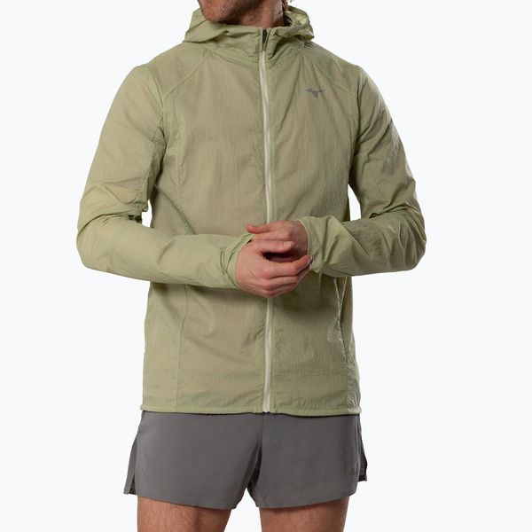 Kurtka do biegania męska Mizuno Tech Light Hooded. Zielone kurtki Mizuno, m, bez wzorów, z poliamidu, bez kaptura. Za 409.99 zł.