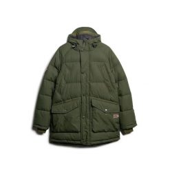 Kurtka puchowa Superdry Expedition. Zielone kurtki Superdry, m, bez wzorów, z puchu, bez kaptura. W wyprzedaży za 703.90 zł.