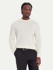 Calvin Klein Sweter LV04LB305G Écru Regular Fit. Swetry rozpinane CALVIN KLEIN, m, bez wzorów, z wełny, bez kołnierzyka, bez ramiączek. Za 519.99 zł.