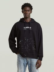 G-Star Bluza w kolorze czarnym rozmiar: XL. Czarne bluzy G-Star, xl, bez wzorów, z bawełny, z kapturem. Za 218.57 zł.