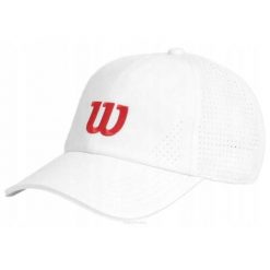 Czapka tenisowa Wilson Active Perforated Cap. Białe czapki z daszkiem Wilson, na jesień, bez wzorów. Za 145.00 zł.
