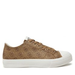 Trampki Guess. Brązowe trampki Guess, m, z aplikacjami, bez zapięcia. Za 299.99 zł.