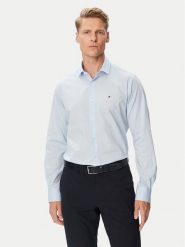 Tommy Hilfiger Koszula MW0MW45307 Niebieski jasny Regular Fit. Niebieskie koszule Tommy Hilfiger, m, bez wzorów, z bawełny, bez kołnierzyka, bez ramiączek. Za 369.99 zł.