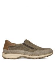 Rieker Półbuty 03365-25 Brązowy. Brązowe eleganckie półbuty Rieker, bez wzorów, ze skóry, bez obcasa, bez zapięcia. Za 239.99 zł.