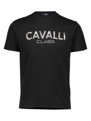 Cavalli CLASS Koszulka w kolorze czarnym rozmiar: XL. Czarne bezrękawniki Cavalli Class, xl, bez wzorów, z bawełny, bez kołnierzyka, bez ramiączek. Za 114.17 zł.