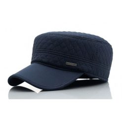 Delikatnie Ocieplana Czapka z Daszkiem (Partolówka) - Pako Jeans - Pikowana z Nausznikami. Niebieskie czapki z daszkiem Pako Jeans, na zimę, bez wzorów, z bawełny. Za 49.00 zł.