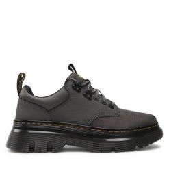Półbuty Dr. Martens. Szare eleganckie półbuty Dr. Martens, bez wzorów, bez obcasa, bez zapięcia. Za 379.99 zł.