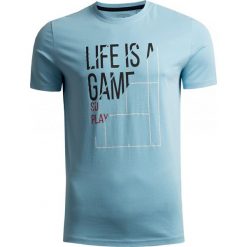 T-shirt męski TSM604 - jasny niebieski - Outhorn. T-shirty marki Outhorn. Za 39.99 zł.