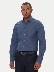 Tommy Hilfiger Koszula MW0MW40523 Granatowy Slim Fit. Niebieskie koszule Tommy Hilfiger, m, bez wzorów, z bawełny, bez kołnierzyka, bez ramiączek. Za 389.99 zł.