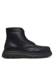 Armani Exchange Trzewiki XM003646 AF17328 UC001 Czarny. Czarne botki sznurowane Armani Exchange, bez wzorów, ze skóry, bez obcasa, bez zapięcia. Za 1,129.00 zł.