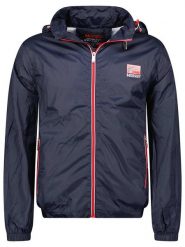 Geographical Norway Kurtka przejściowa "Brehal" w kolorze granatowym rozmiar: M. Niebieskie kurtki Geographical Norway, m, z aplikacjami, bez kaptura. Za 152.26 zł.