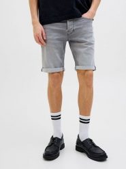 Jack & Jones Szorty dżinsowe "Rick" w kolorze szarym rozmiar: L. Szare szorty Jack & Jones, l, z aplikacjami, z jeansu, klasyczne. Za 109.26 zł.