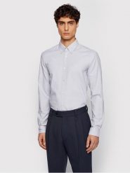 Boss Koszula Rod_53E 50448887 Szary Slim Fit. Szare koszule Boss, m, bez wzorów, z bawełny, bez kołnierzyka, bez ramiączek. Za 449.99 zł.