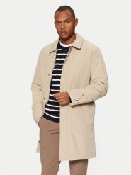 Tommy Hilfiger Płaszcz przejściowy MW0MW37651 Beżowy Regular Fit. Brązowe płaszcze Tommy Hilfiger, l, bez wzorów, z syntetyku, bez kaptura. Za 859.99 zł.