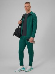 4F Spodnie treningowe szybkoschnące męskie - zielone S. Zielone spodnie treningowe długie 4F, m, bez wzorów, ze skóry. Za 179.99 zł.
