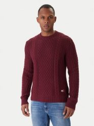 Tommy Jeans Sweter DM0DM22101 Czerwony Regular Fit. Czerwone swetry rozpinane Tommy Jeans, m, bez wzorów, z bawełny, bez kołnierzyka, bez ramiączek. Za 519.99 zł.