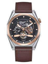 Heritor Zegarek automatyczny "Amadeus" w kolorze srebrno-różowozłoto-brązowym rozmiar: onesize. Brązowe, analogowe zegarki Heritor, ze stali. Za 630.99 zł.