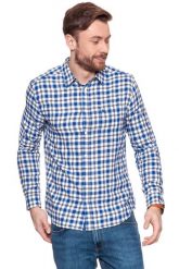 KOSZULA WRANGLER L/S 1PKT SHIRT KOSZULA WRANGLER BLUE W5760ML05. Niebieskie koszule Wrangler, l, bez wzorów, z bawełny, bez kołnierzyka, bez ramiączek. W wyprzedaży za 79.99 zł.